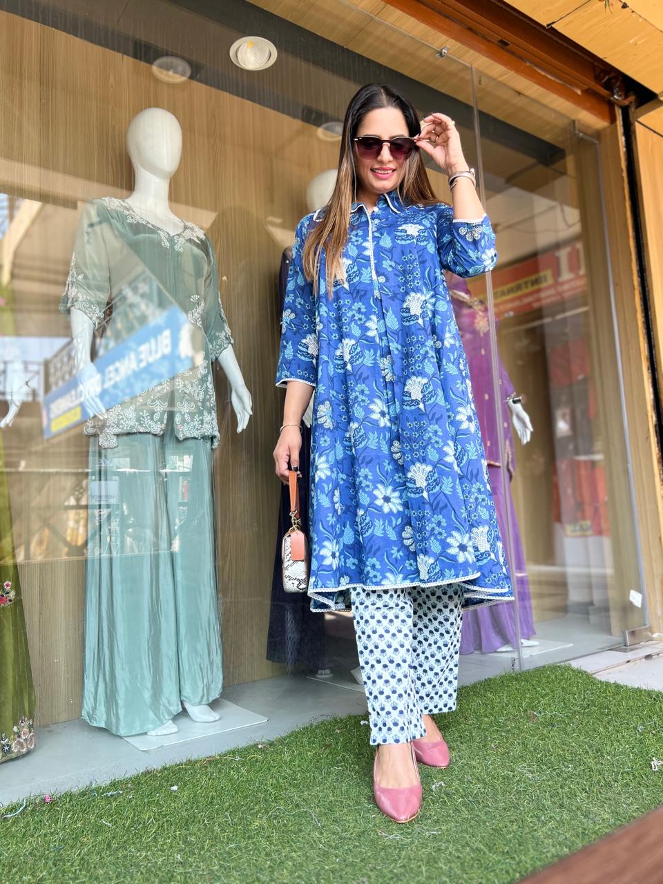 Pure Cotton Blue 2pc Set