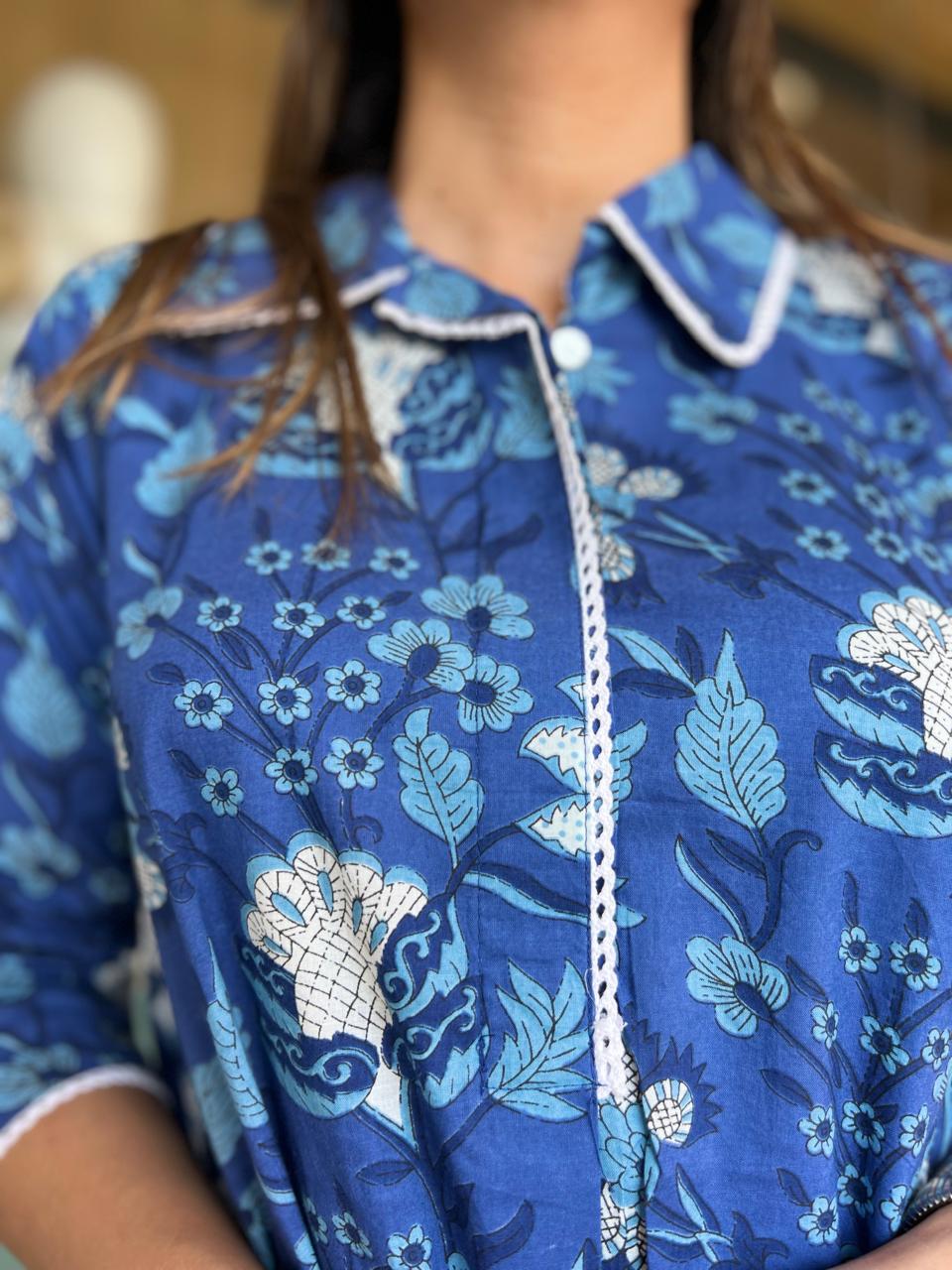 Pure Cotton Blue 2pc Set