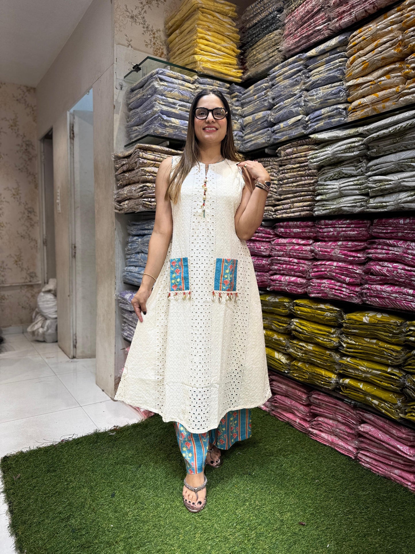 Pure Cotton Off White 2pc Set
