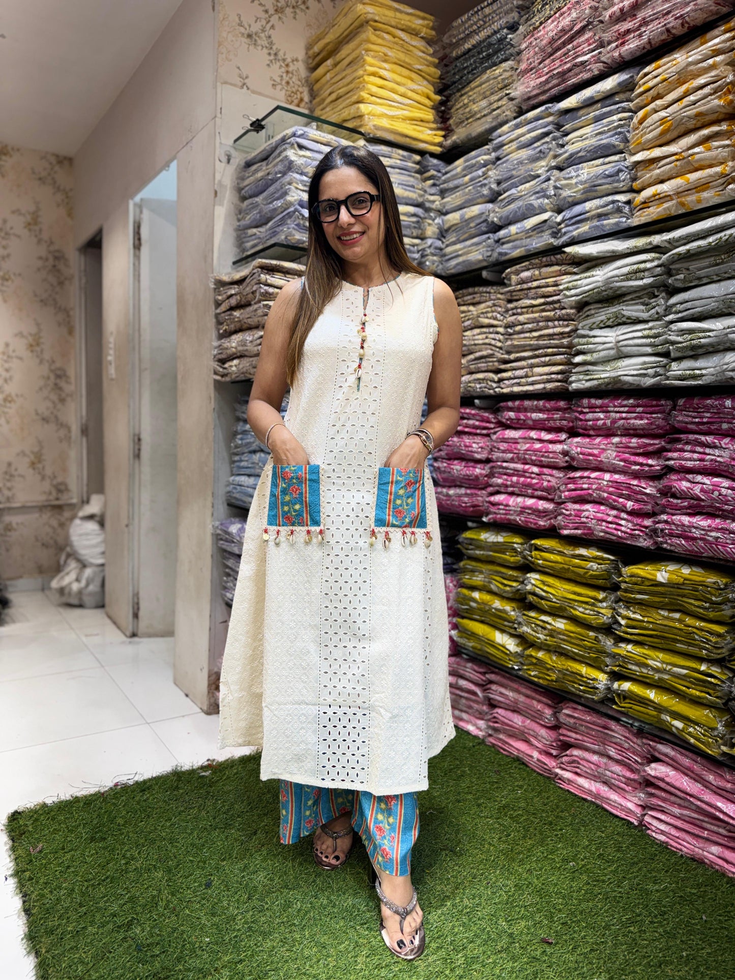 Pure Cotton Off White 2pc Set