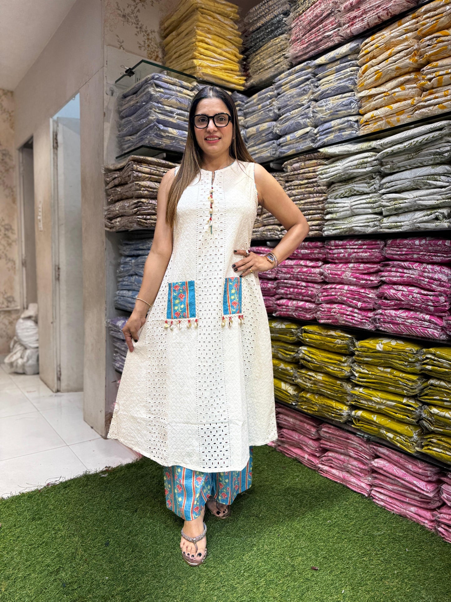 Pure Cotton Off White 2pc Set