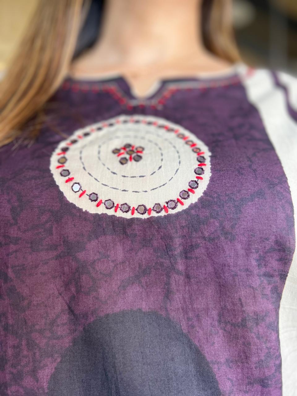 Jaipuri Cotton Purple 3pc Set