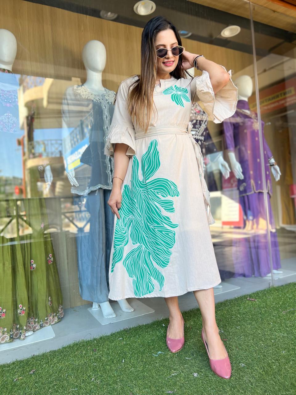 Pure Flex Cotton Off White Midi