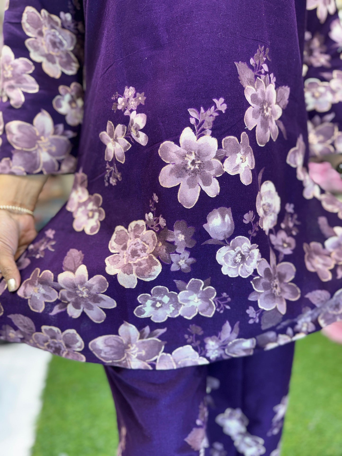 Pure Flex Cotton Purple 2pc Set