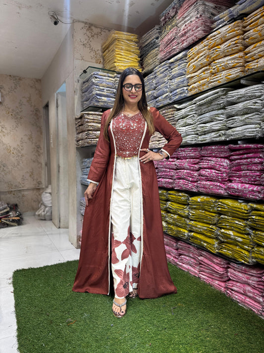 Pure Muslin Brown 2pc Set