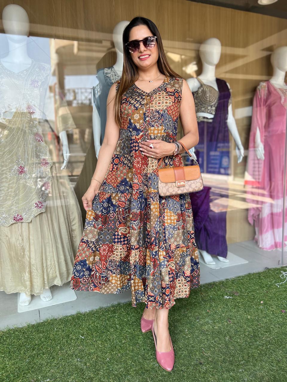 Pure Cotton Dark Beige Midi
