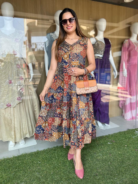 Pure Cotton Dark Beige Midi