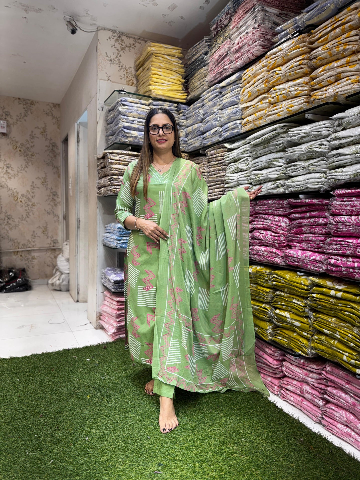 Pure Cotton Green 3pc Set