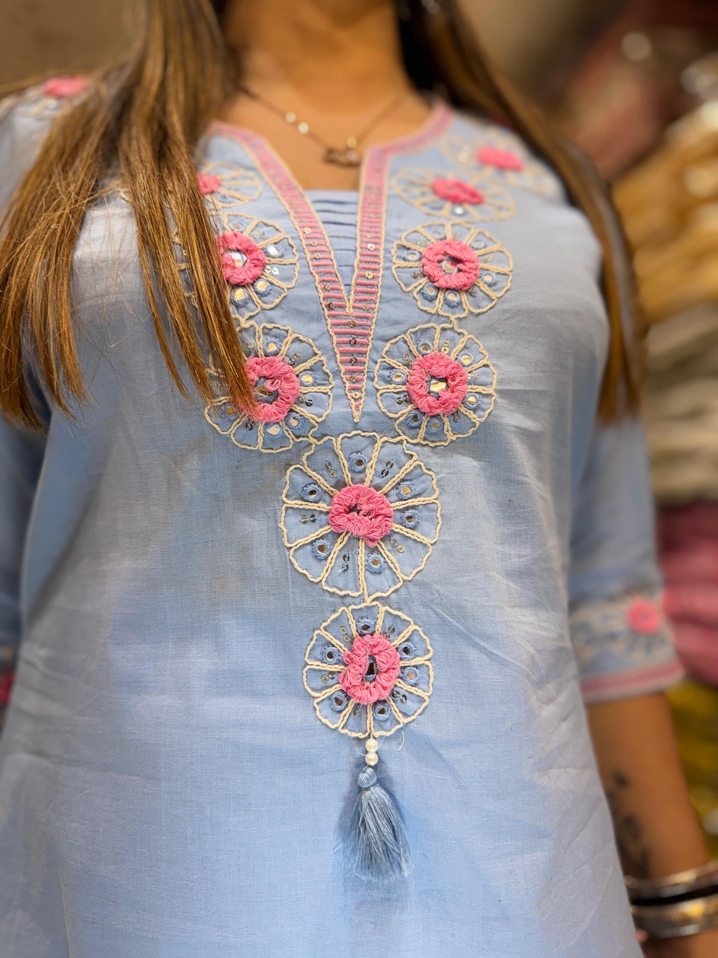 Pure Cotton Sky Blue 2pc Set