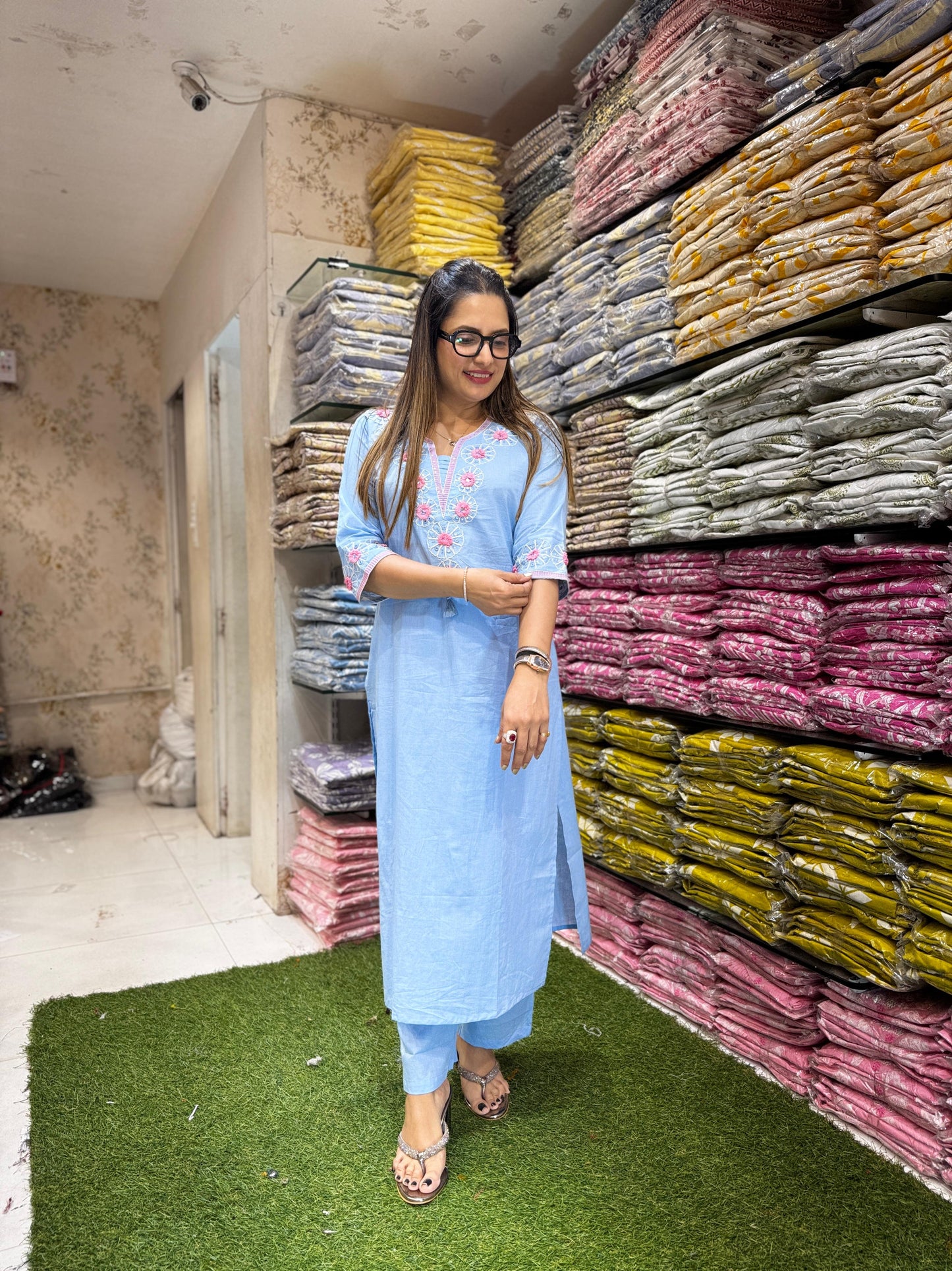 Pure Cotton Sky Blue 2pc Set