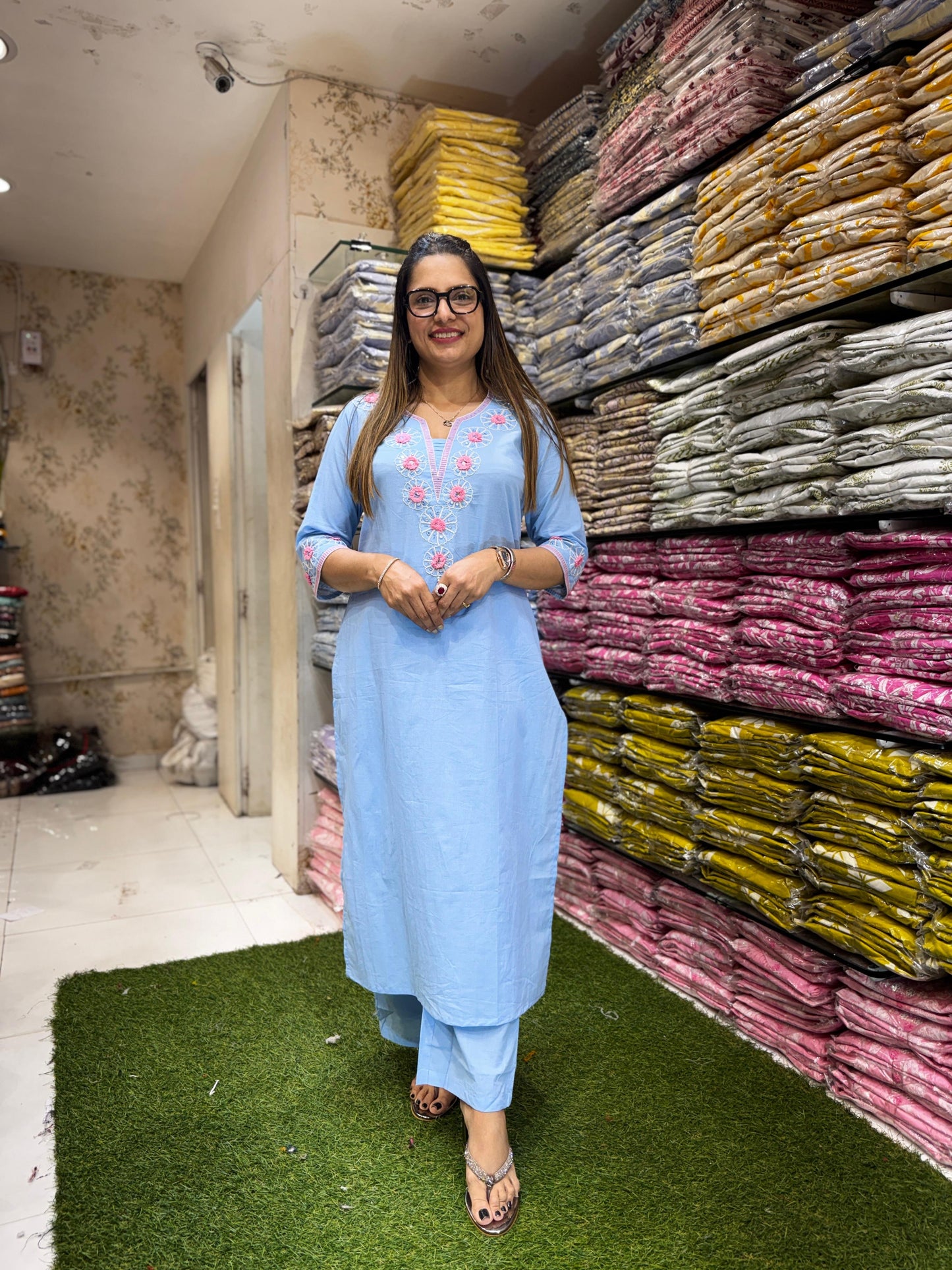 Pure Cotton Sky Blue 2pc Set