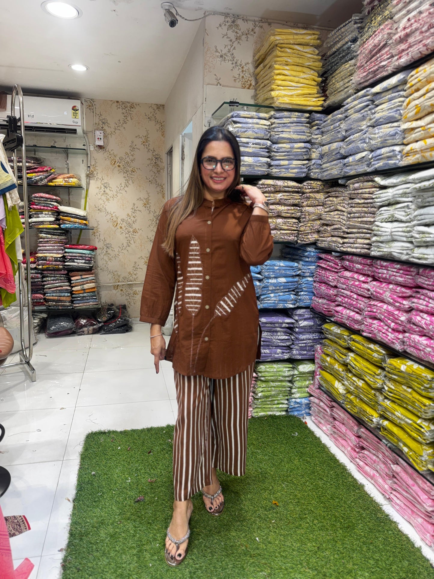 Pure Cotton Brown 2pc Set