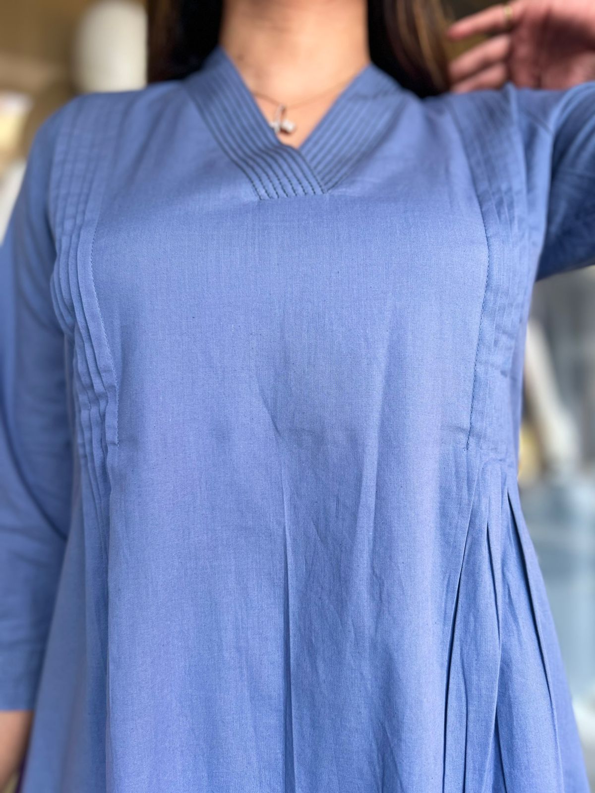 Pure Slub Cotton Blue 2pc Set