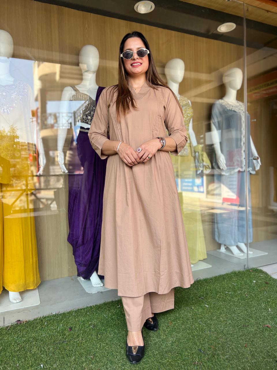 Pure Slub Cotton Cream 2pc Set