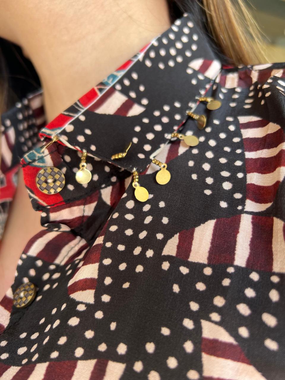 Pure Modal Crep Black Shirt