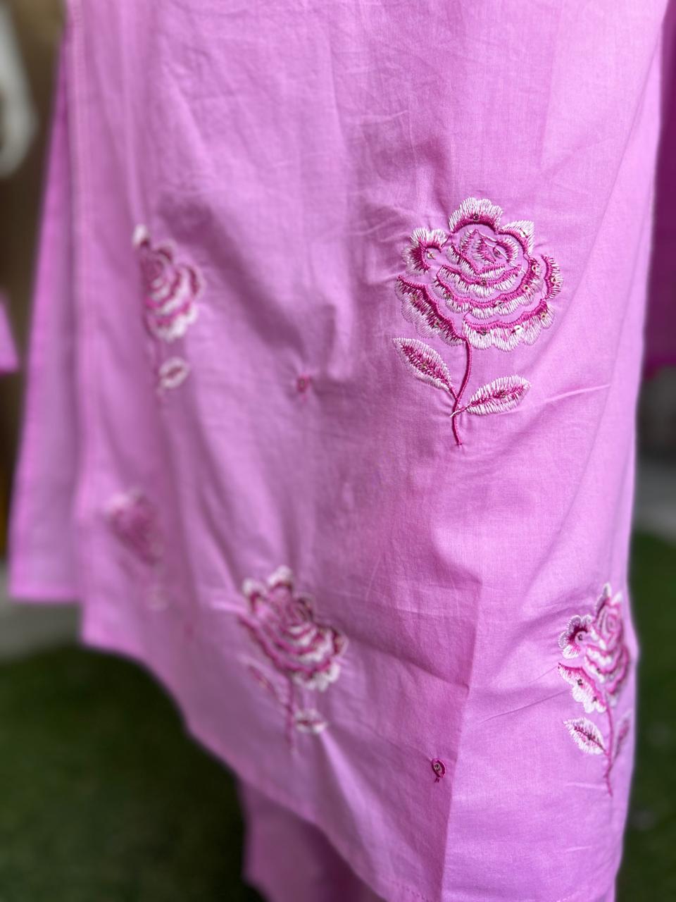 Pure Cotton Pink 3pc Set