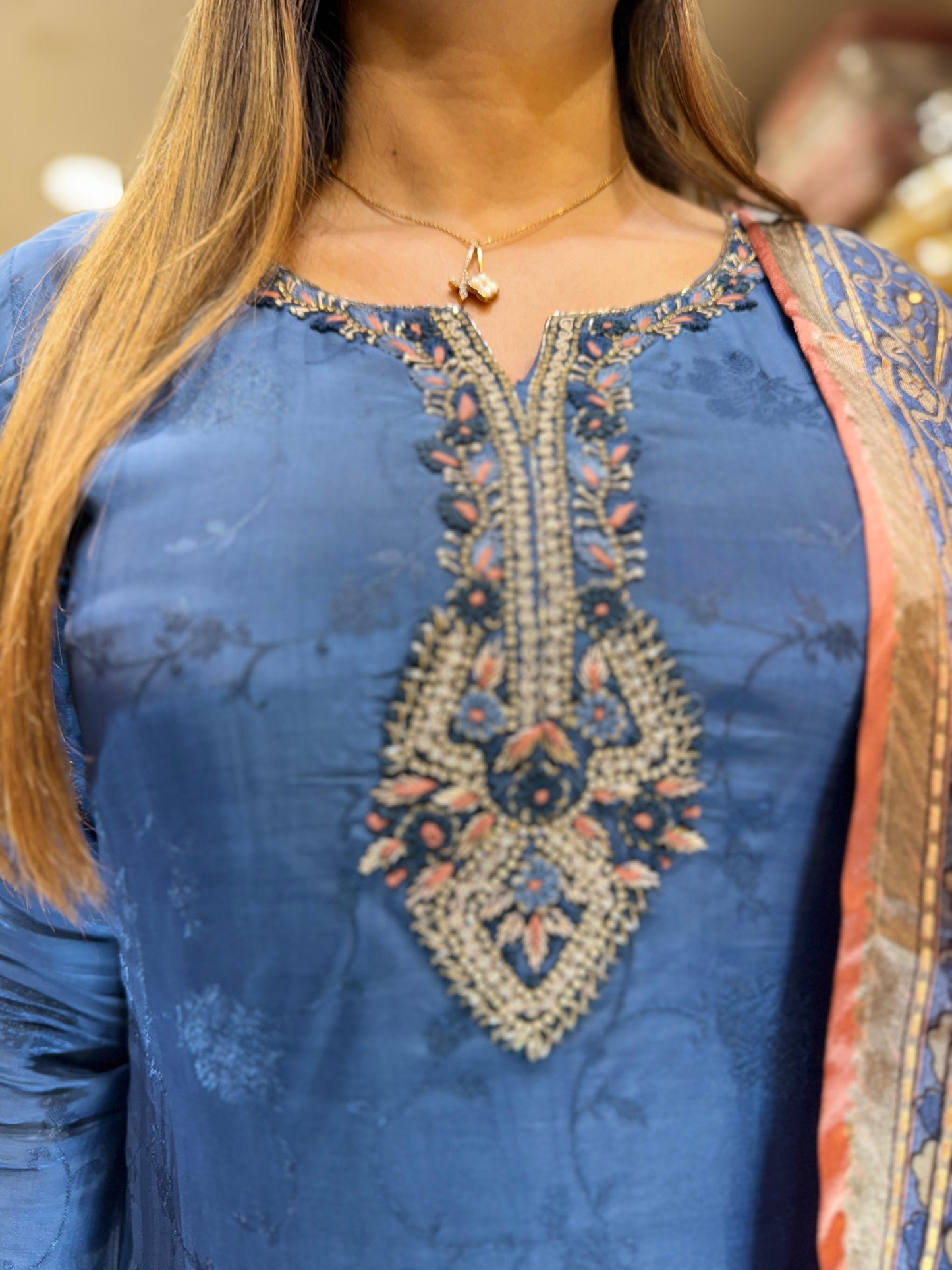 Pure HO Silk Teal Blue 3pc Set