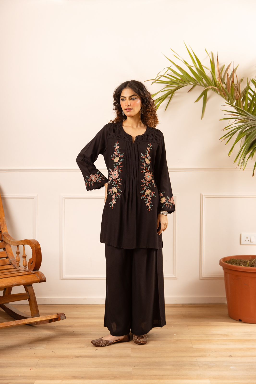 Pure German Rayon Black 2pc Set