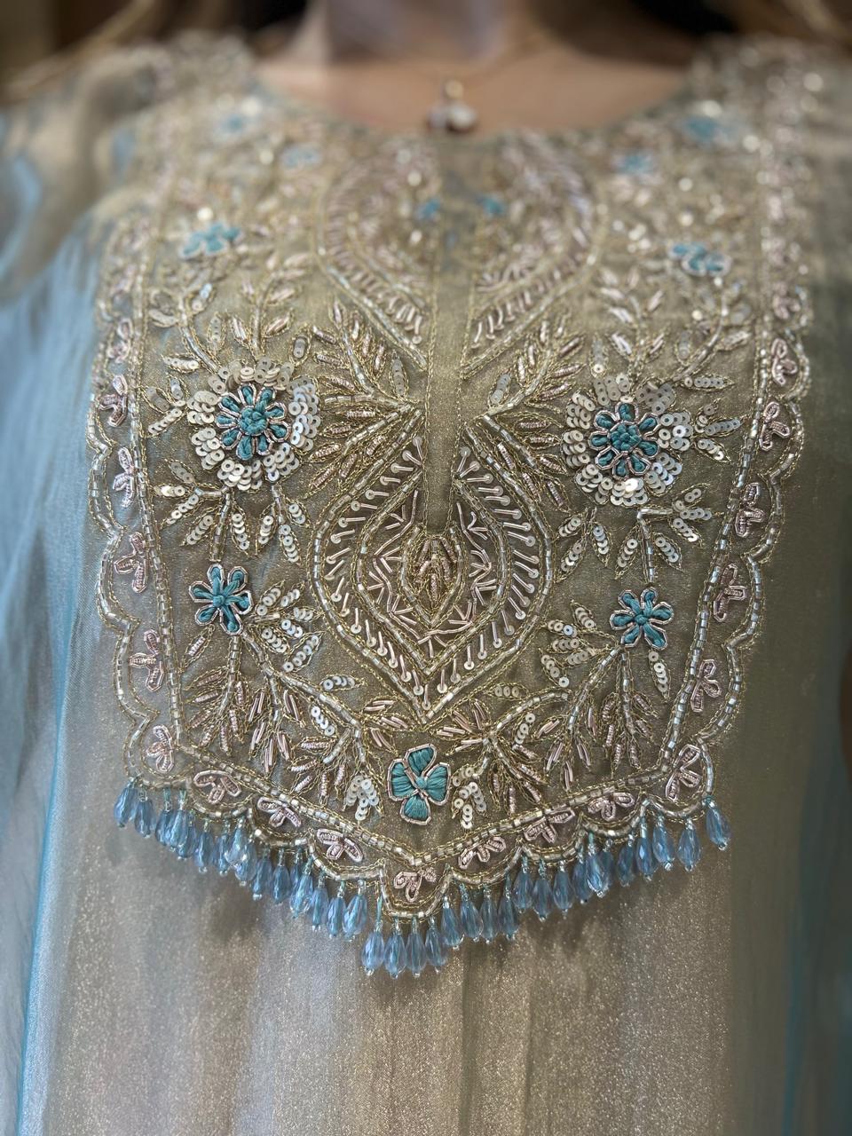 Pure Glass Tissue Pastle Green 3pc Set