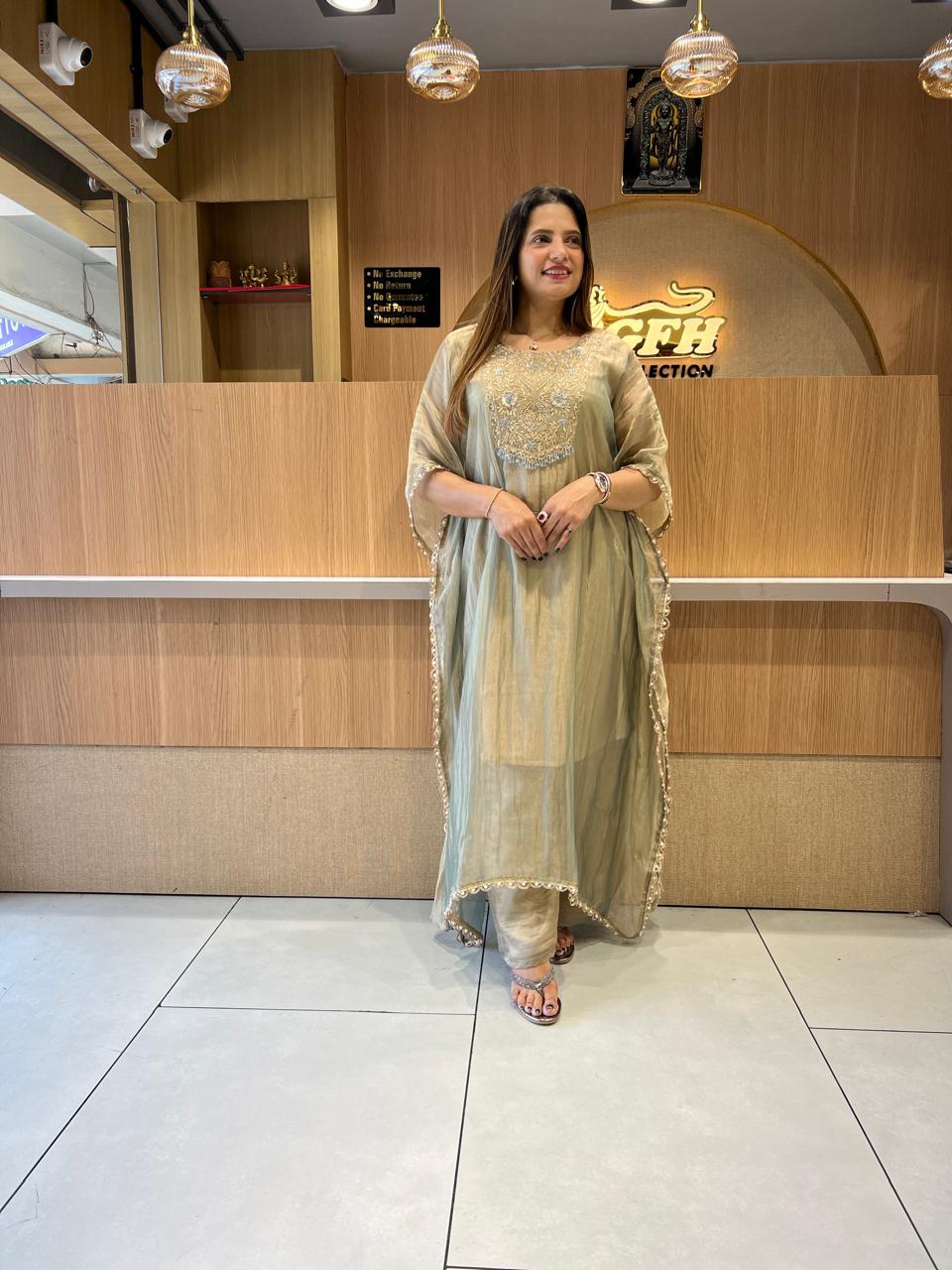 Pure Glass Tissue Pastle Green 3pc Set