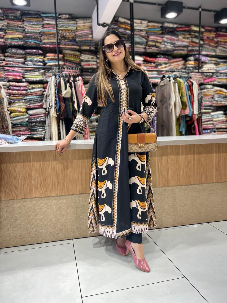 Pure Cotton Black 2pc Set