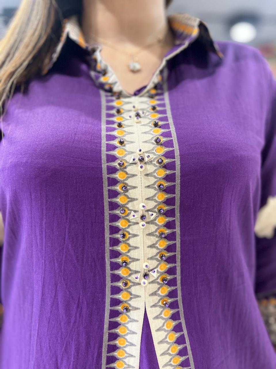 Pure Cotton Purple 2pc Set