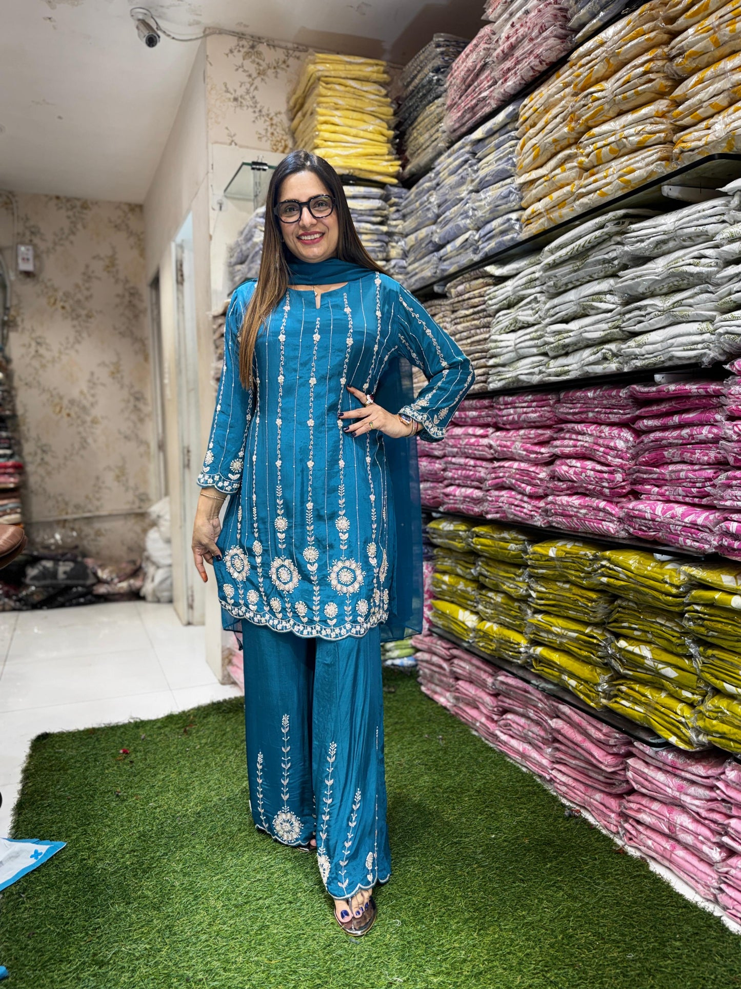 Pure Crep Turqish Blue 3pc Set