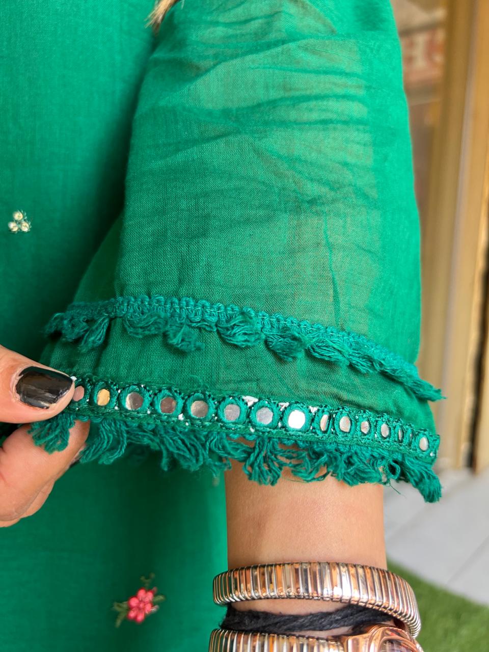 Pure Mull Cotton Green 3pc Set