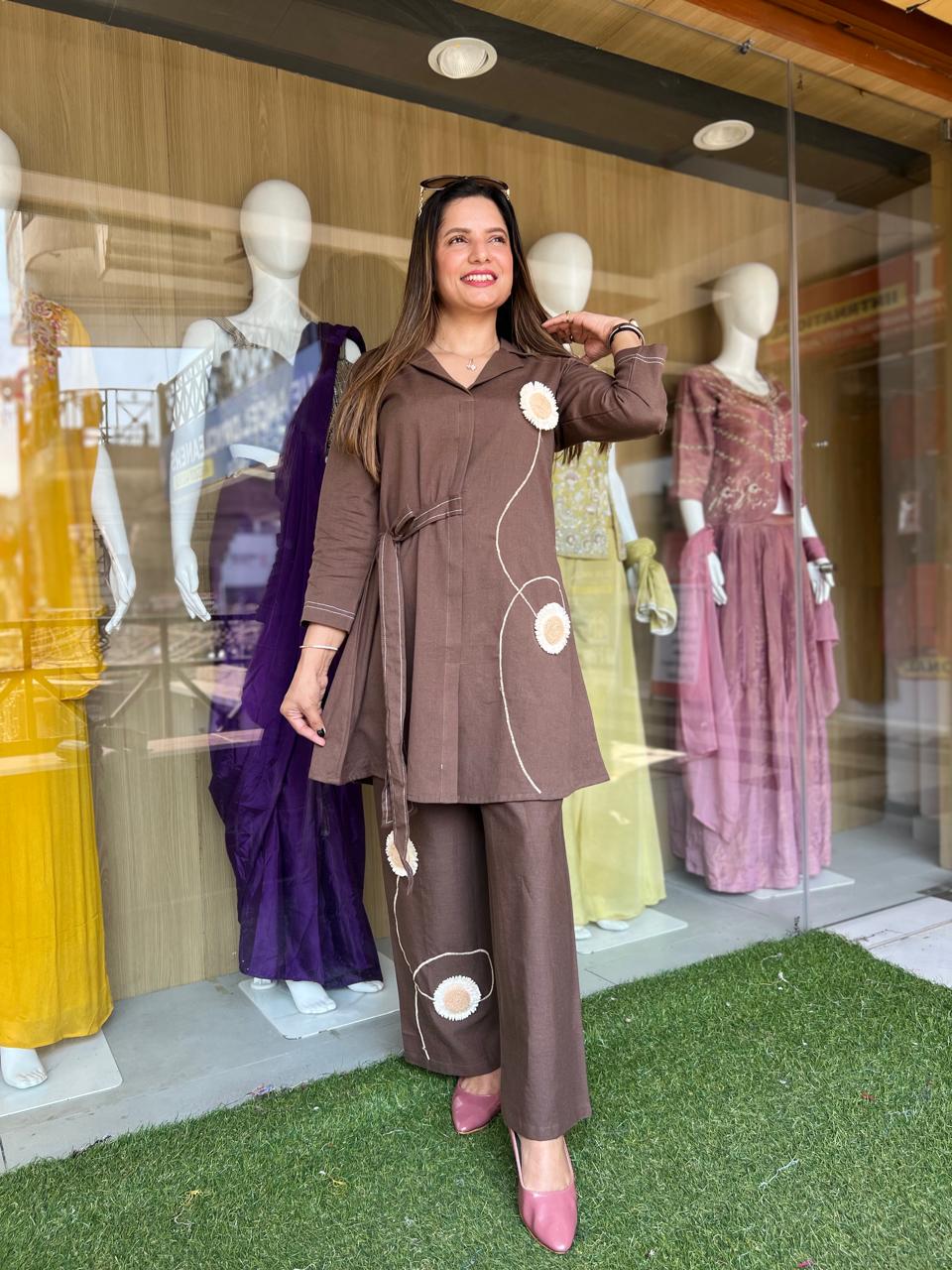 Pure Cotton Brown 2pc Set