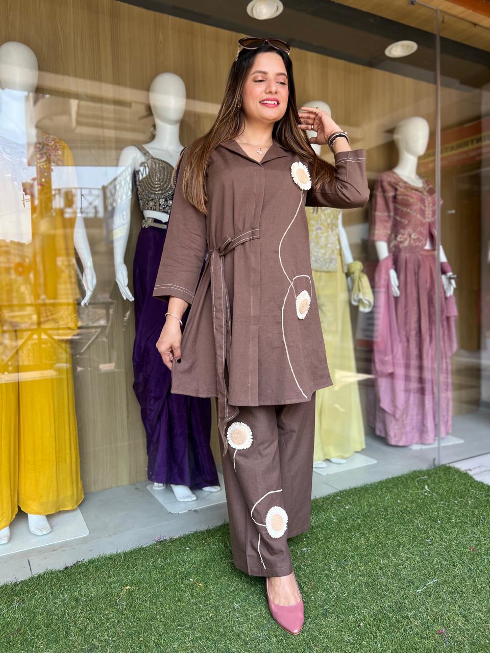 Pure Cotton Brown 2pc Set