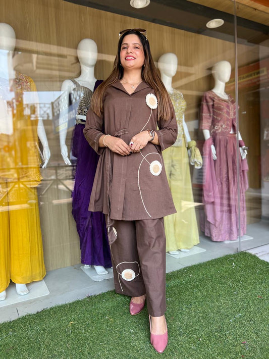 Pure Cotton Brown 2pc Set