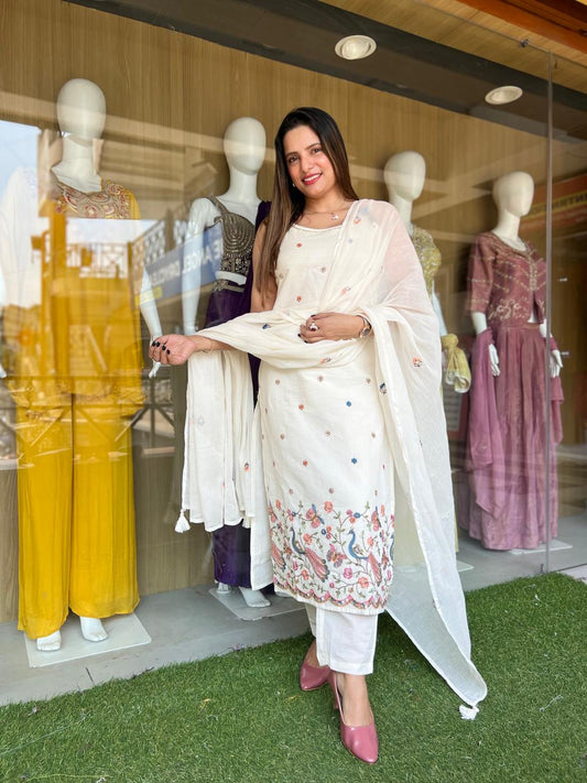 Pure Cotton Off White 3pc Set