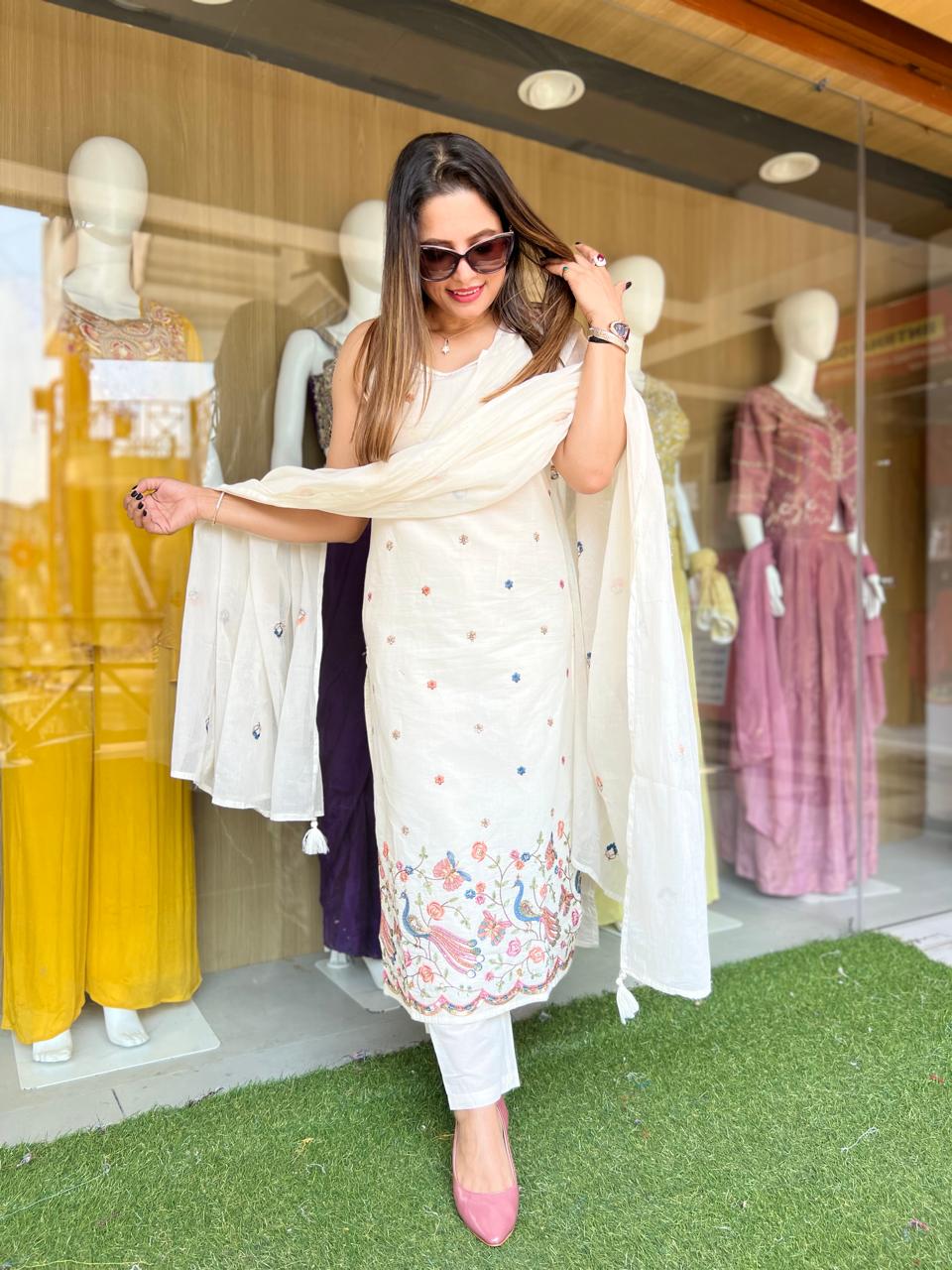 Pure Cotton Off White 3pc Set