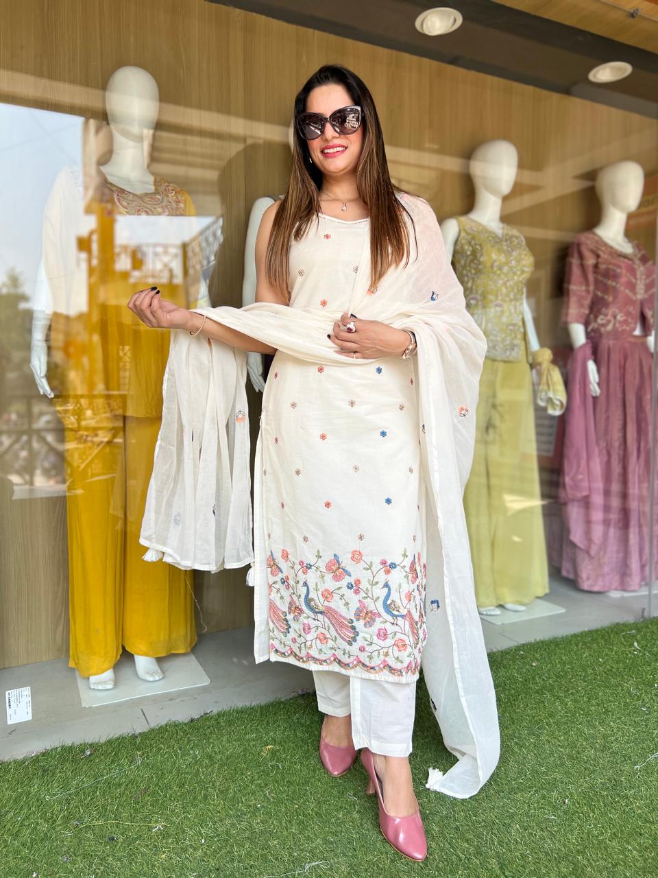 Pure Cotton Off White 3pc Set