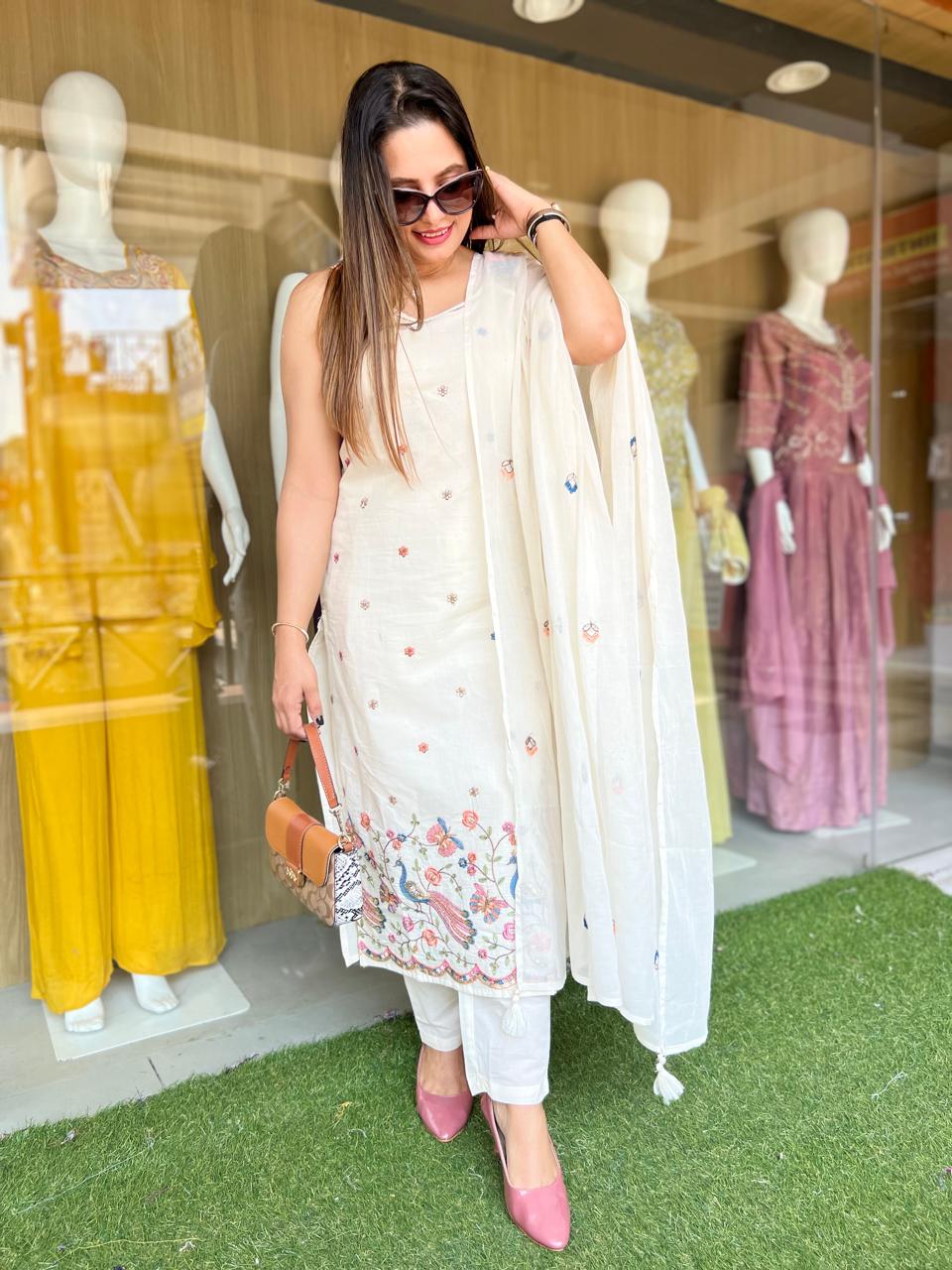 Pure Cotton Off White 3pc Set