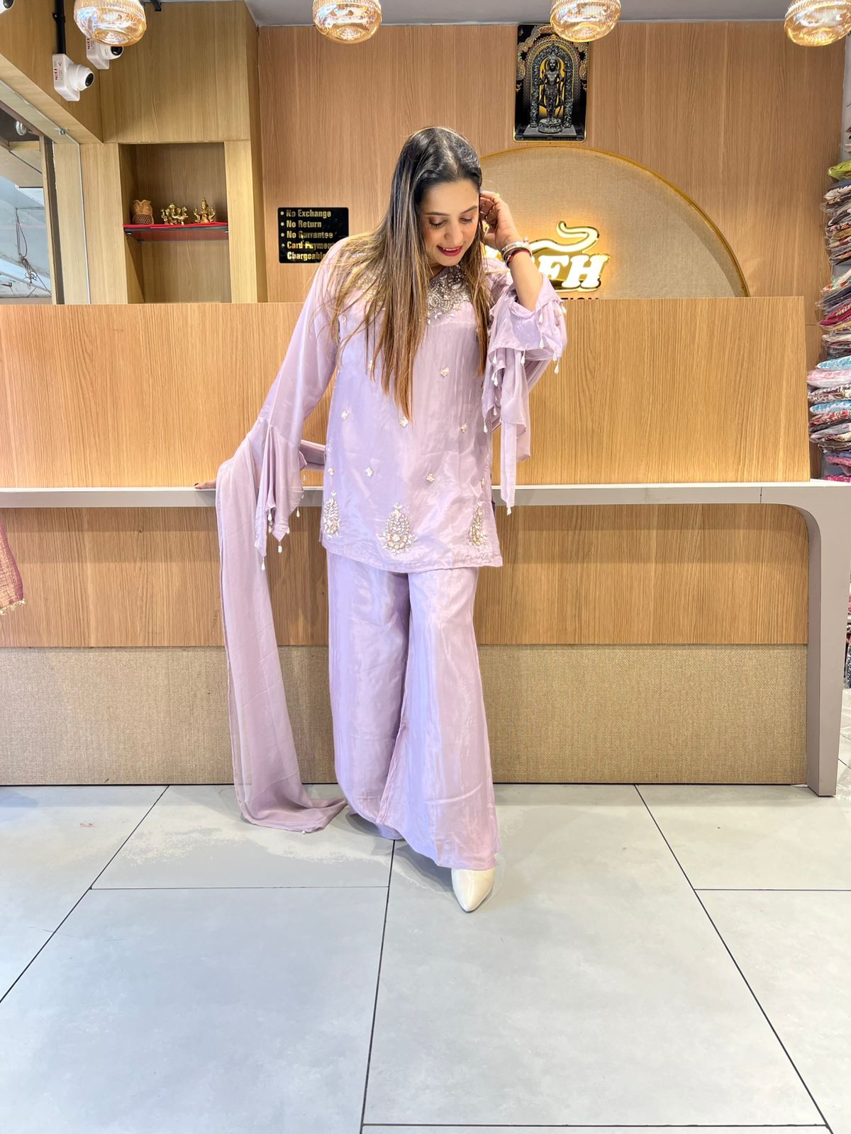 Pure Ho Silk Lylac Purple 3pc Set