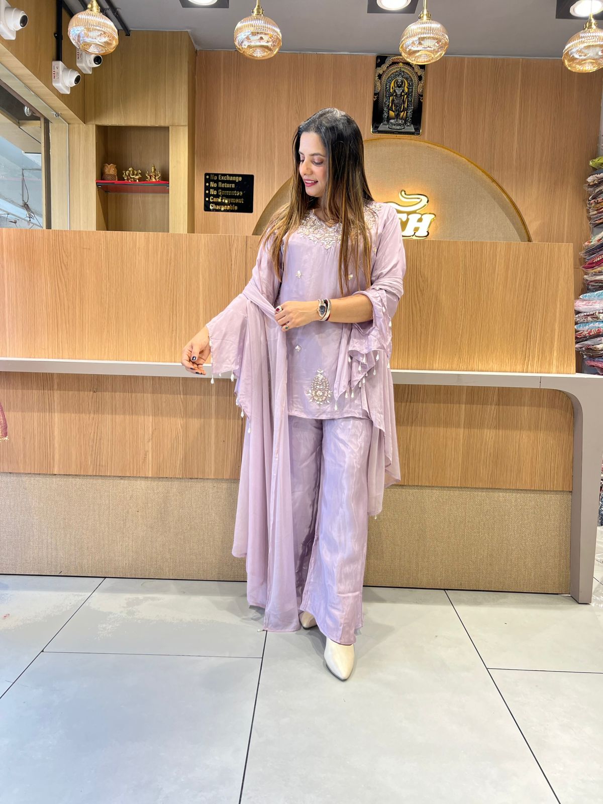Pure Ho Silk Lylac Purple 3pc Set
