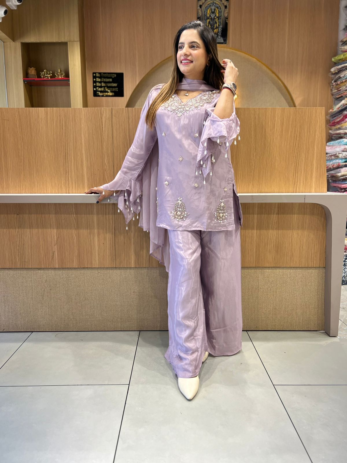 Pure Ho Silk Lylac Purple 3pc Set