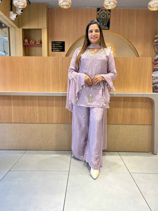 Pure Ho Silk Lylac Purple 3pc Set