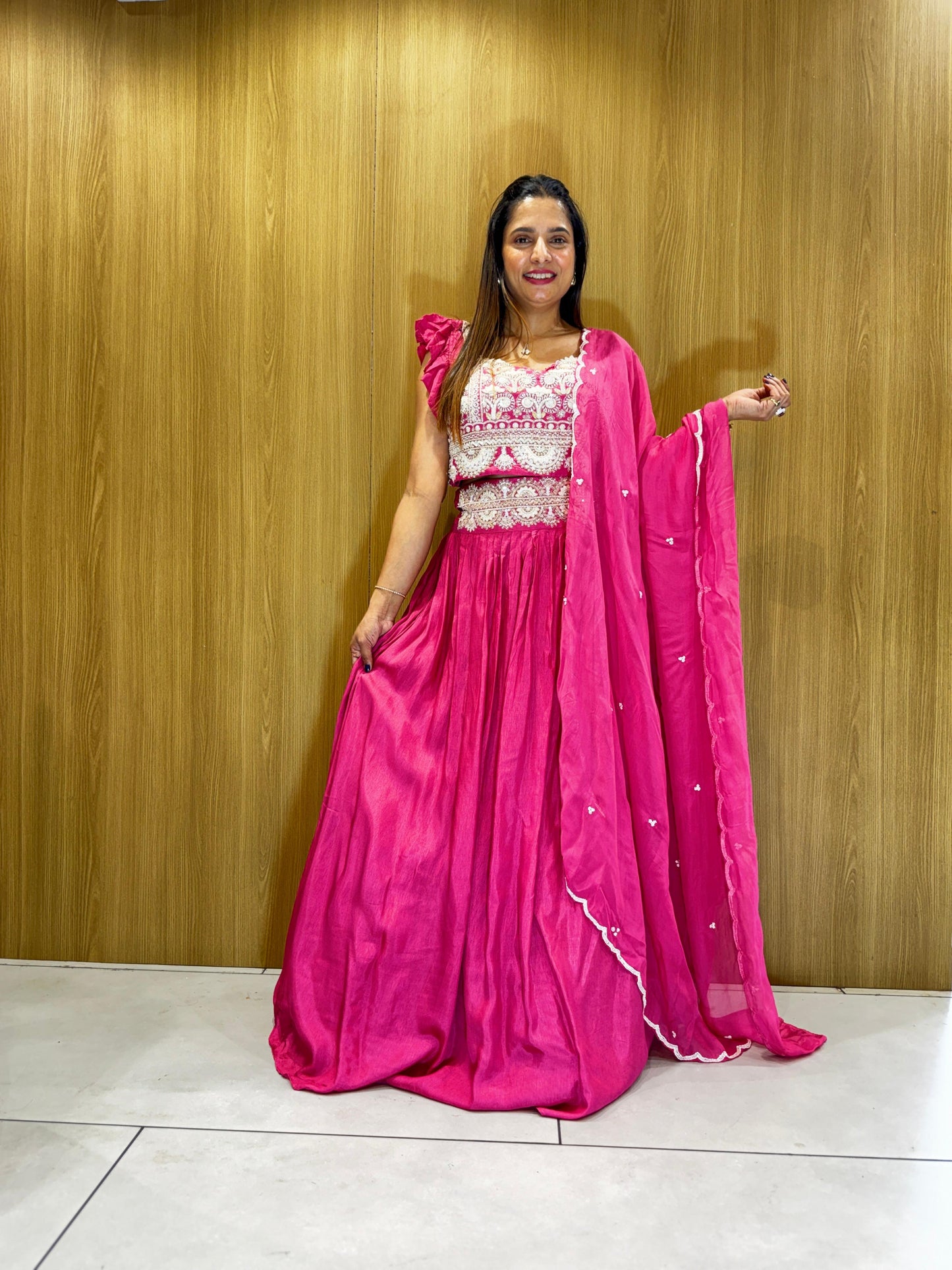 Pure Dola Chinon Pink Raffle Style