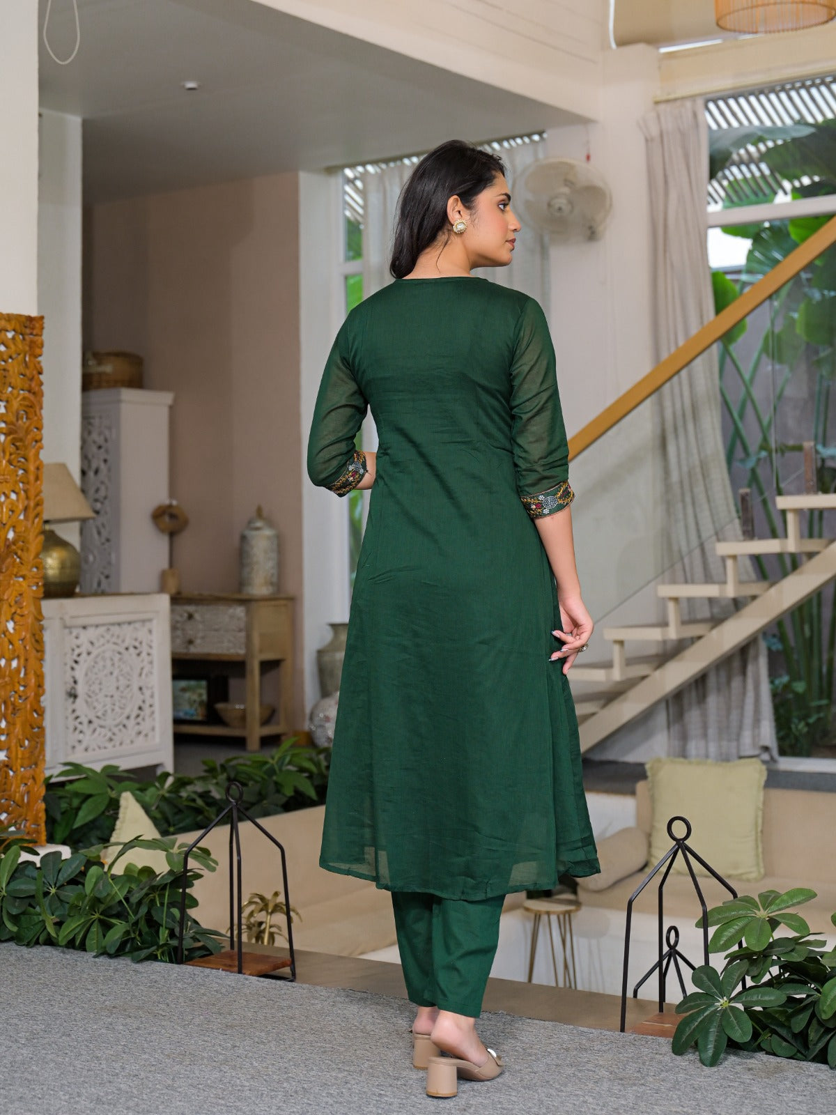 Pure Mull Cotton Green 3pc Set