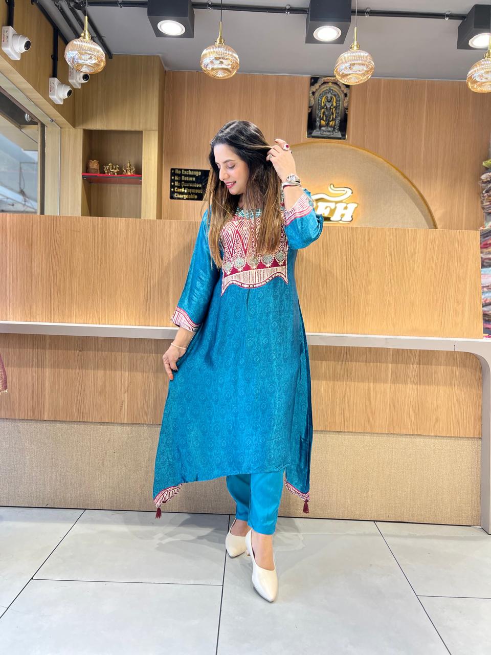 Pure Modal Crep blue 2pc Set