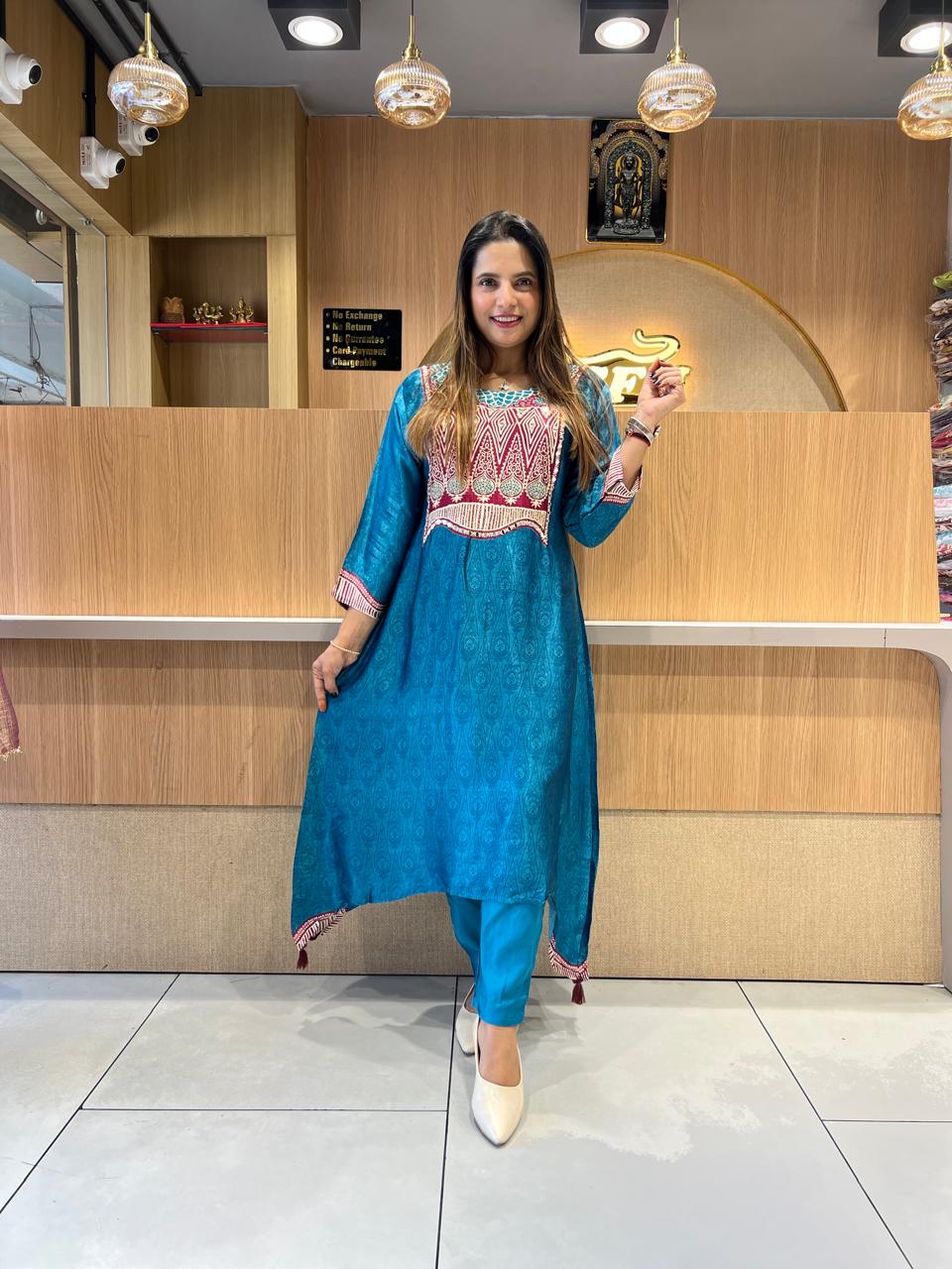 Pure Modal Crep blue 2pc Set