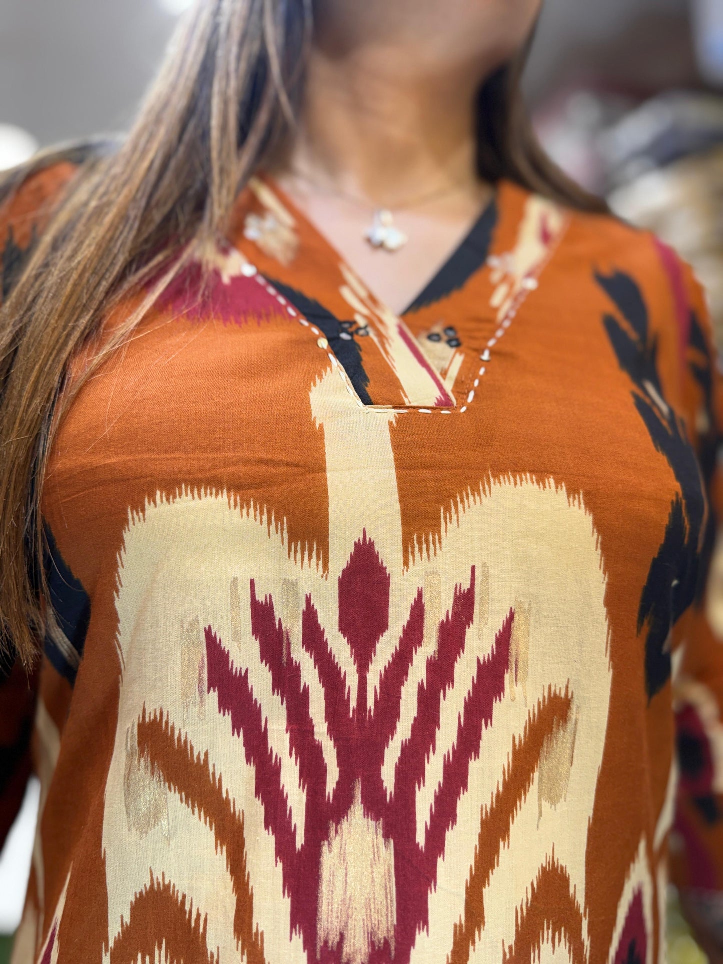 Pure Cotton Rust Orange 2pc Set