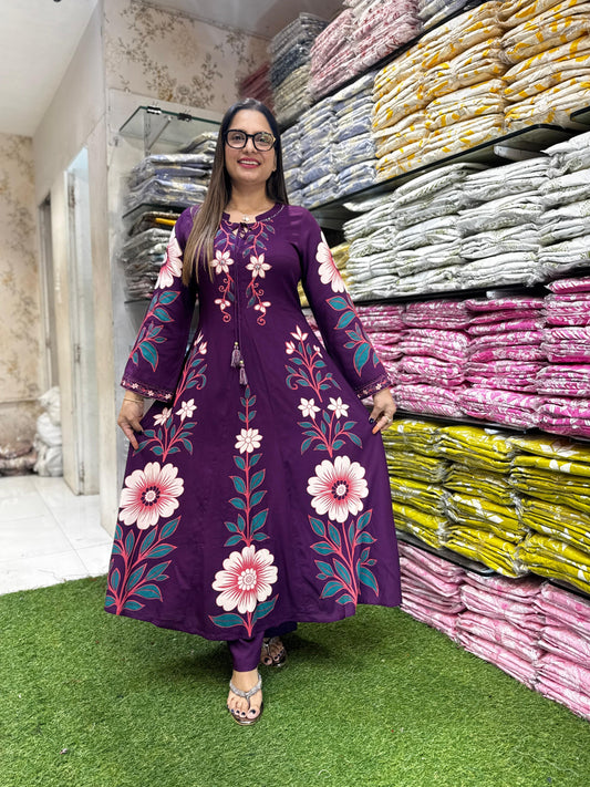 Pure German Rayon Purple 2pc Set