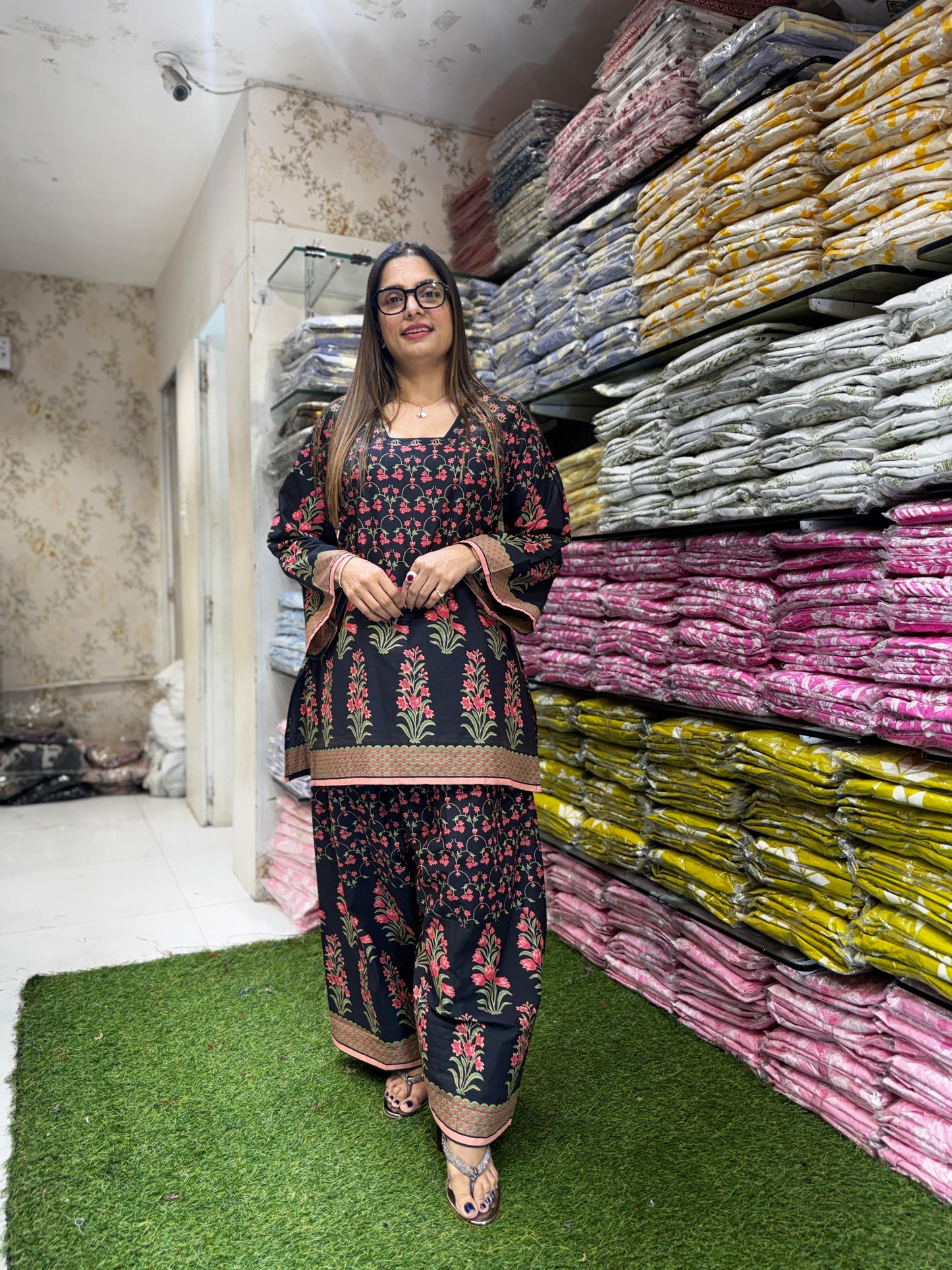 Pure Cotton Black Farsi Salwar 2pc Set