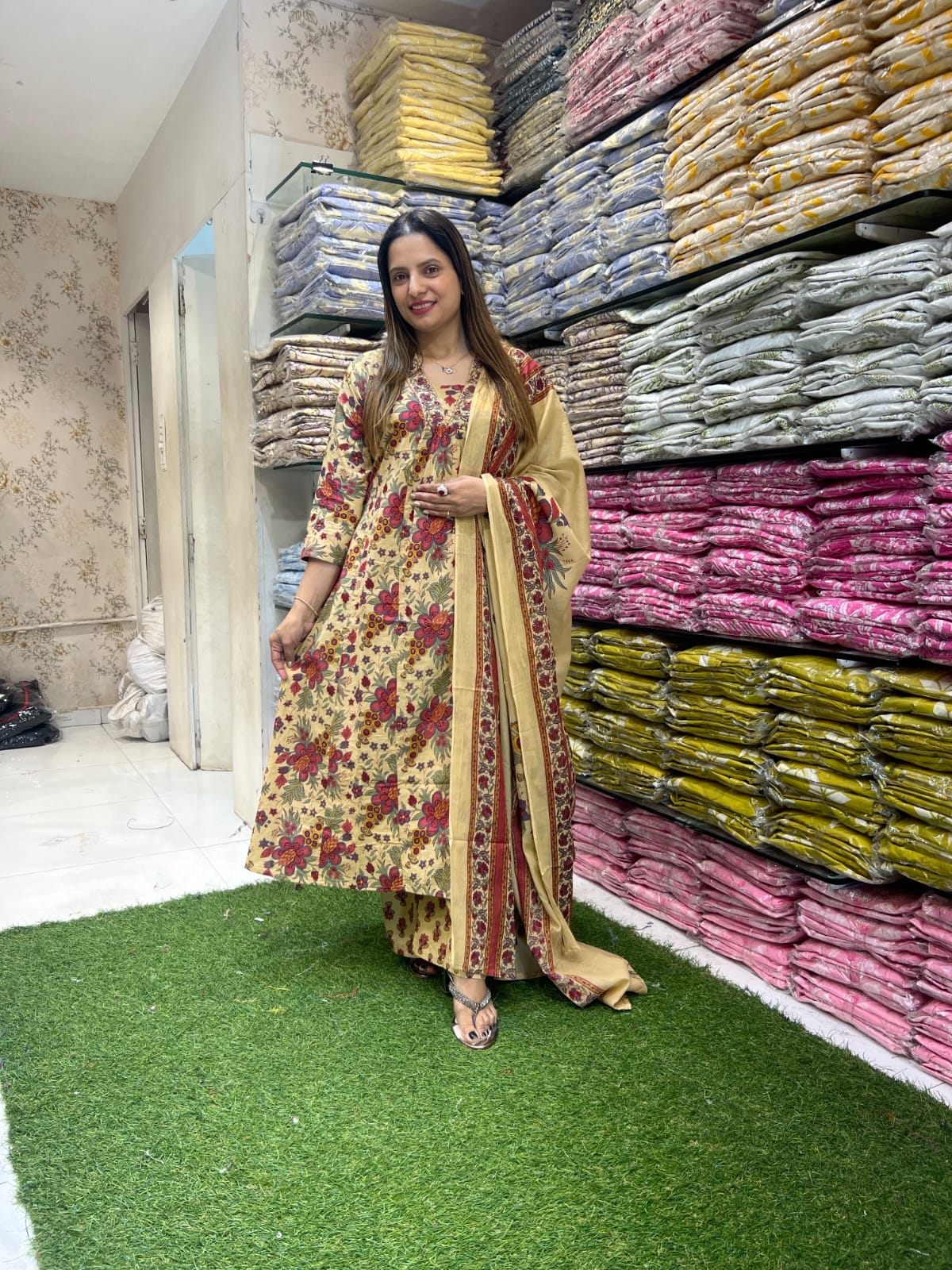 Pure Cotton Dark Cream 3pc Set