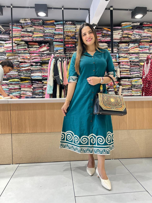 Pure Flex Cotton Rama Green Midi