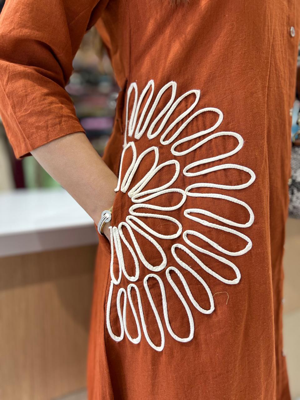 Pure Flex Cotton Orange Midi