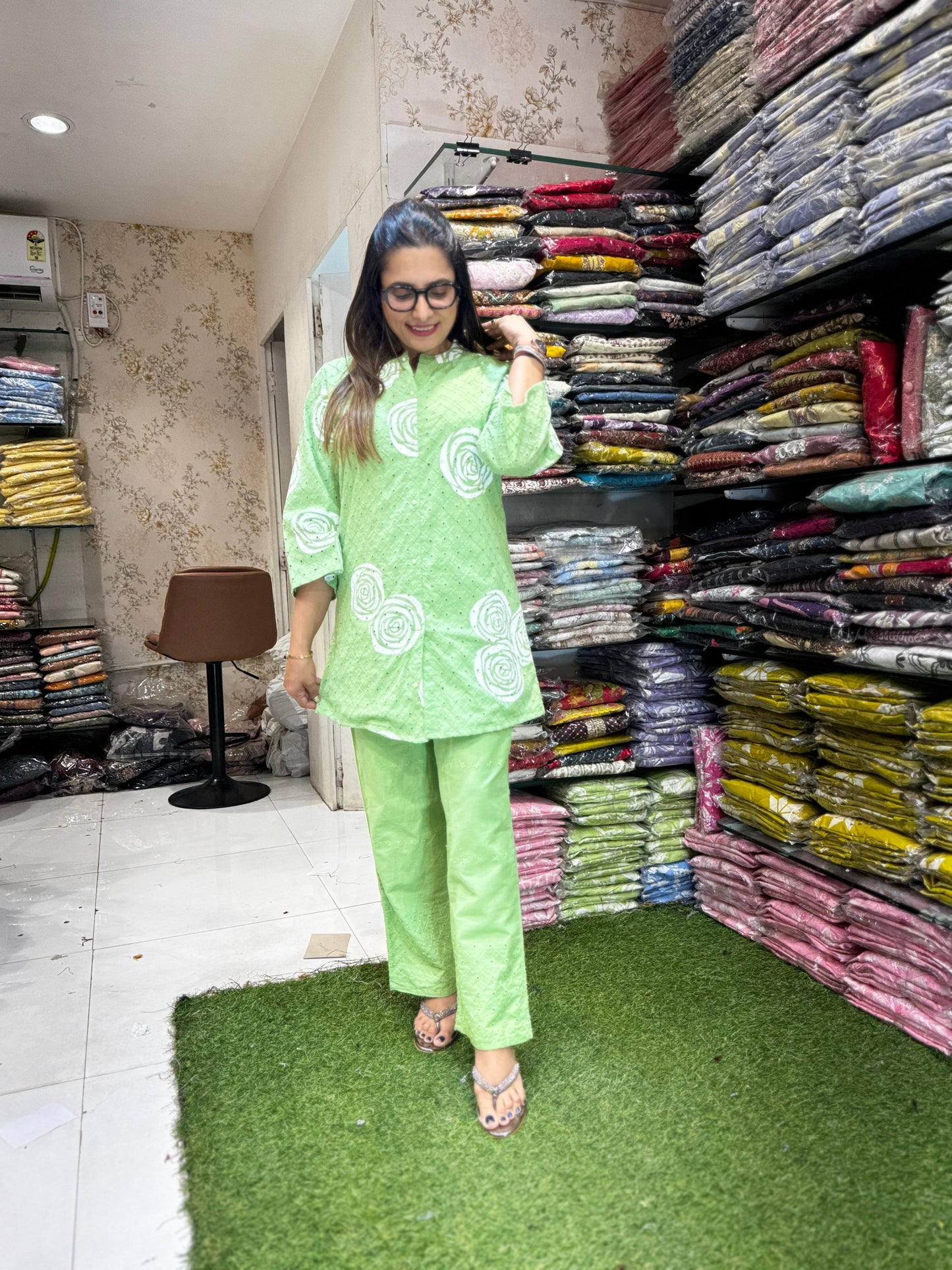 Pure Cotton Green 2pc Set